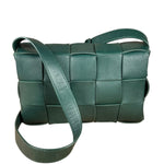 Bottega Veneta Forest Green Intrecciato Cassette Crossbody