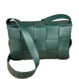 Bottega Veneta Forest Green Intrecciato Cassette Crossbody