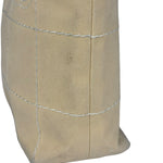 Chanel Vintage Beige Canvas Quilted Chocolate Bar Tote 2003