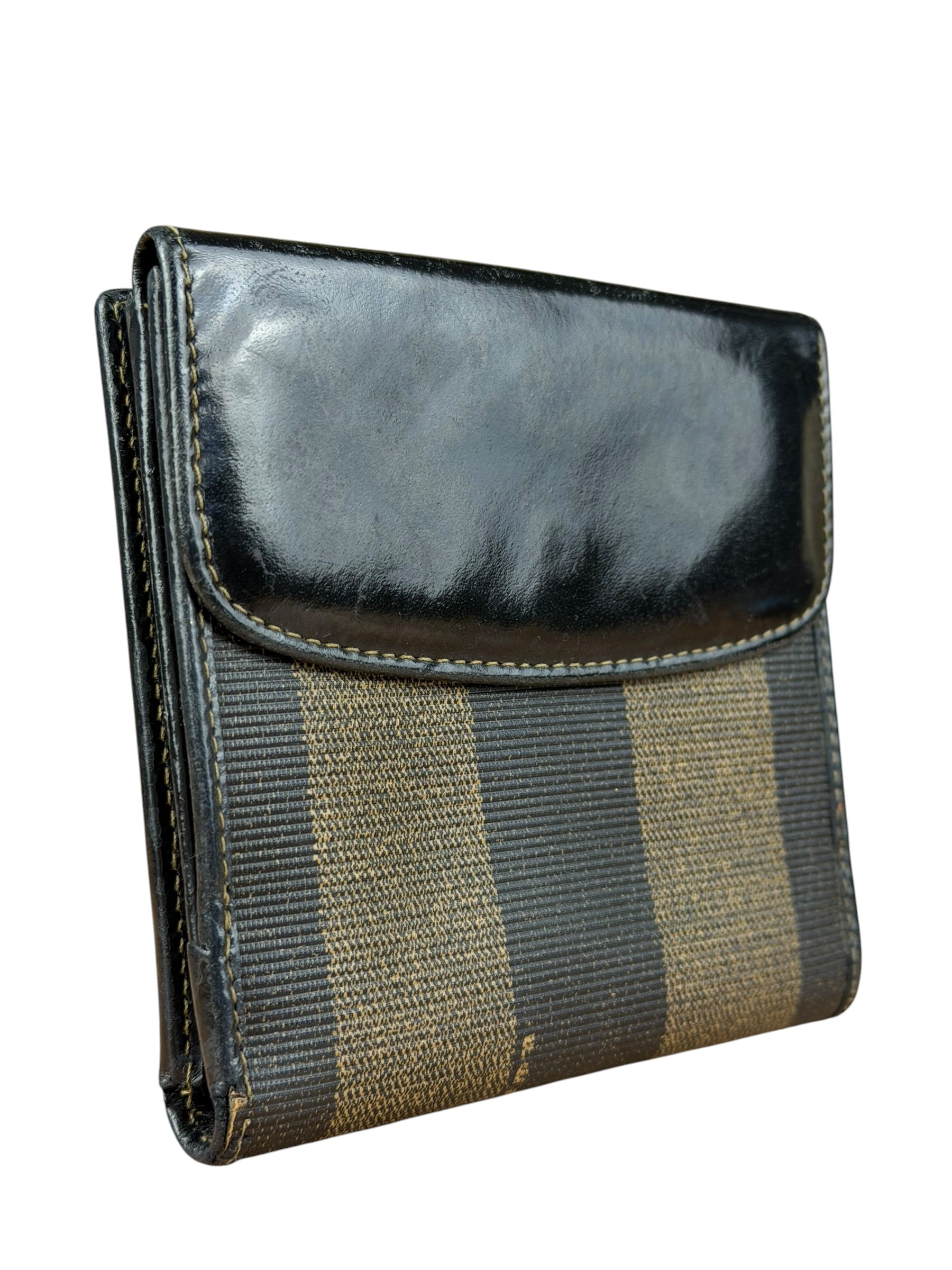 Fendi Vintage Striped Pequin Wallet