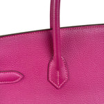 Hermes 2013 Plum Clemence Leather Palladium Birkin 35