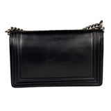 Chanel Black Calfskin Boy Flap Bag 2015