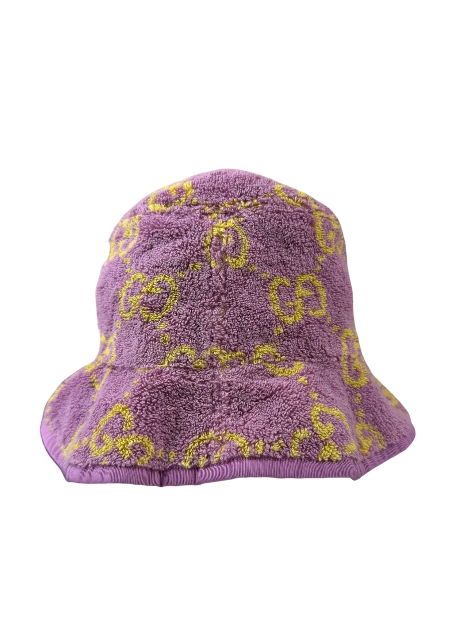 Gucci Pink/Yellow GG  Small Terry Bucket Hat
