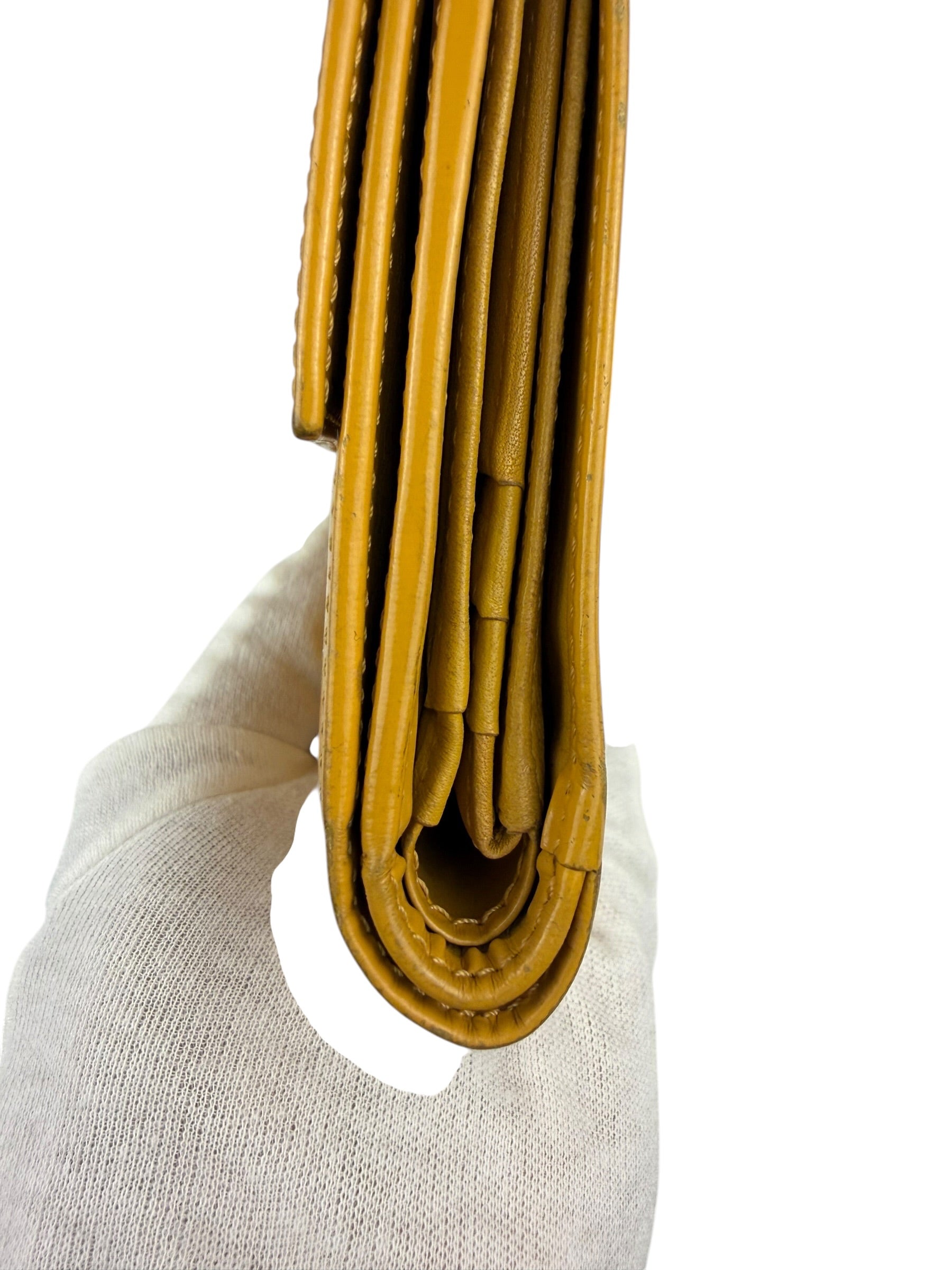 Loewe Vintage Yellow Leather Bifold Wallet