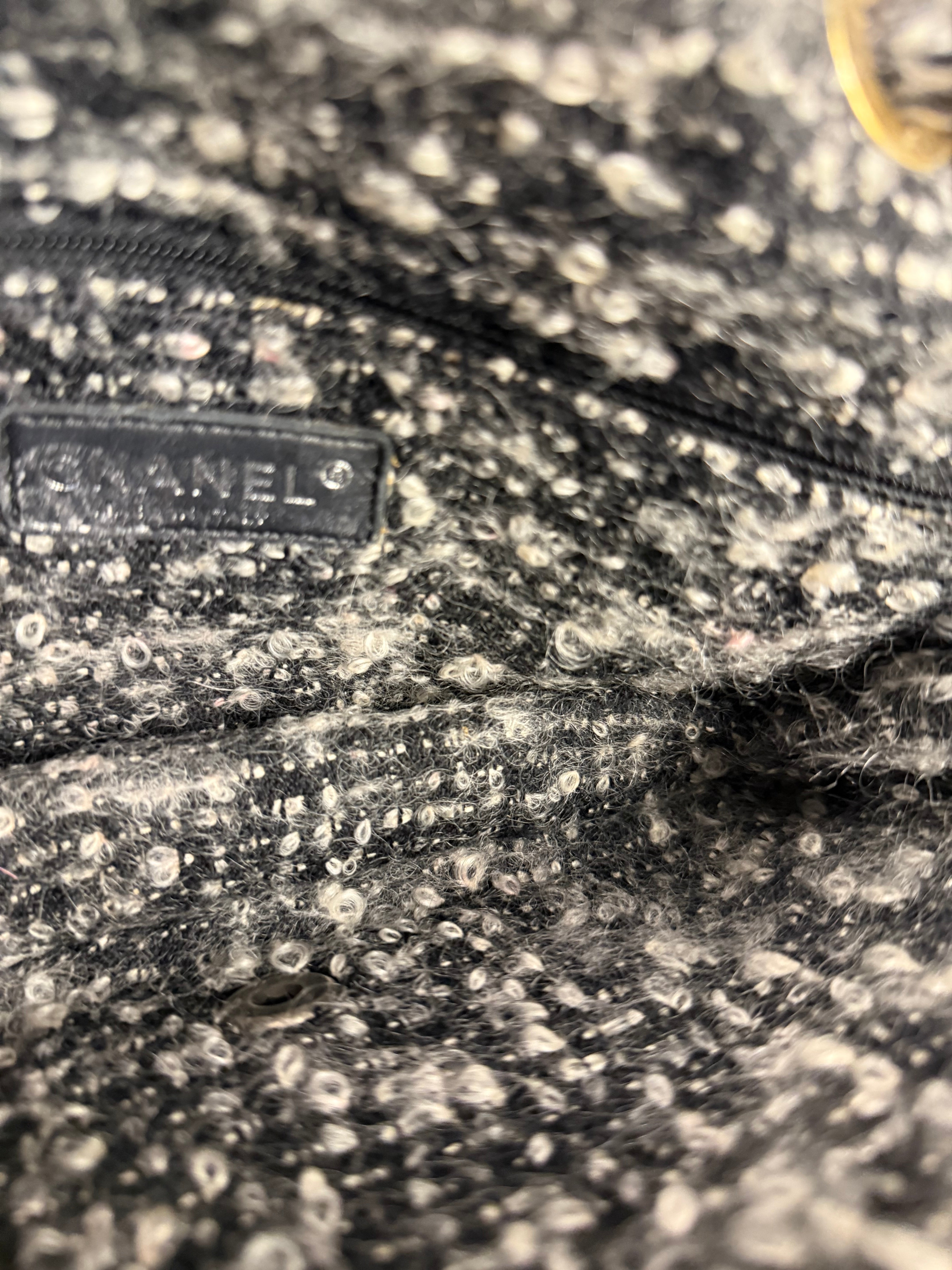 Chanel Tweedy Quilted Leather Fringe Flap Bag 2011
