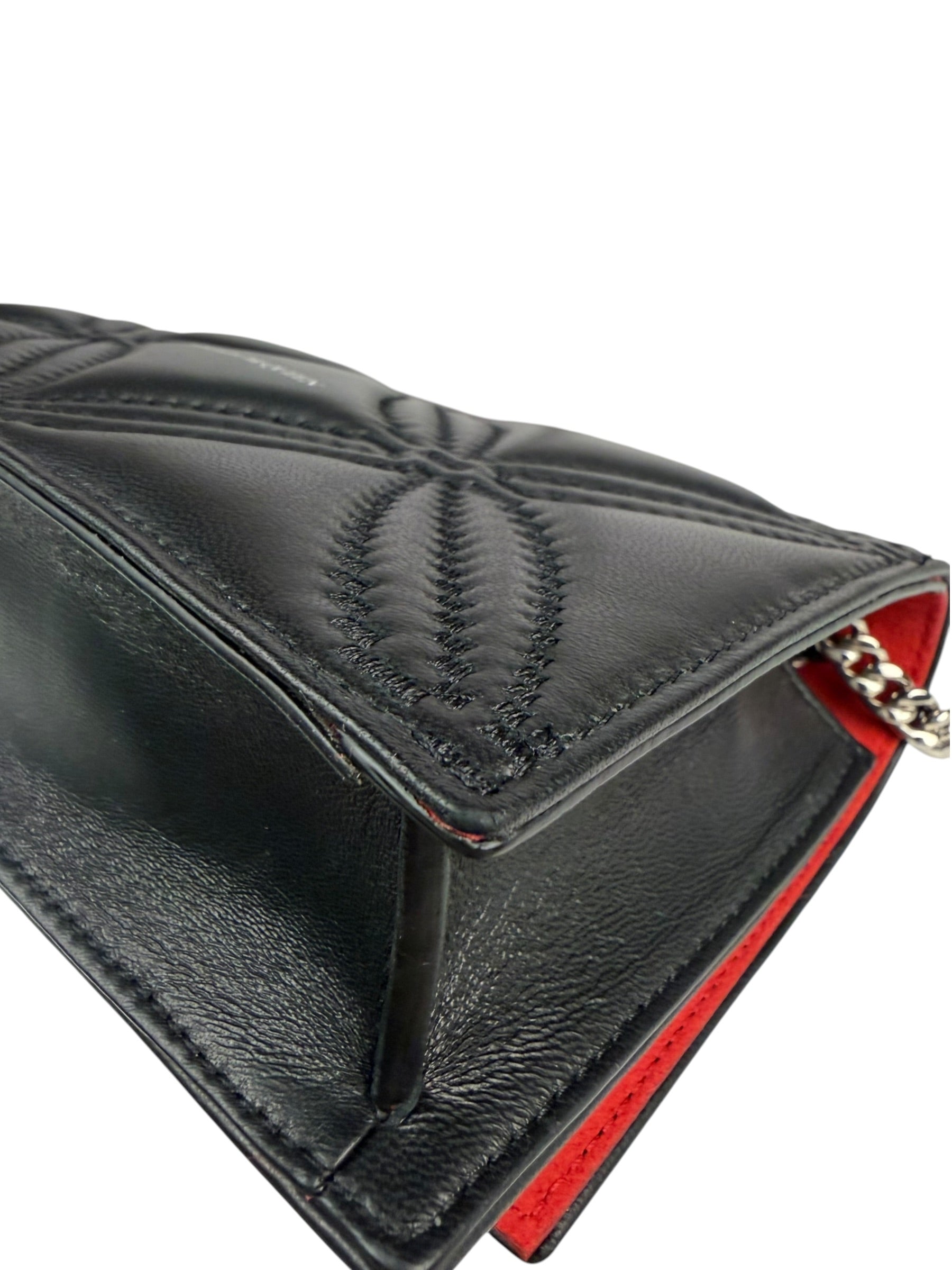 Alexander McQueen Black Leather Medium Skull Shoulder Bag