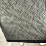 Prada Black/Grey Saffiano Leather Card Holder