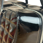Chanel Black Patent Chocolate Bar Bowler Bag 2002