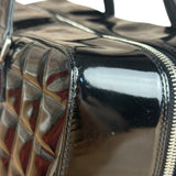 Chanel Black Patent Chocolate Bar Bowler Bag 2002