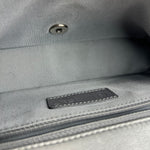 Chanel 2017 Mademoiselle Silver Chevron Single Flap