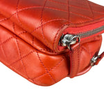 Chanel Red Quilted Mini Flap Wallet on Chain Bag 2011