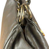 Chanel CC Grey Leather Chain Hobo Bag '89-'91