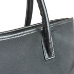 Gucci Vintage Black Nylon Leather Trim Tote Bag