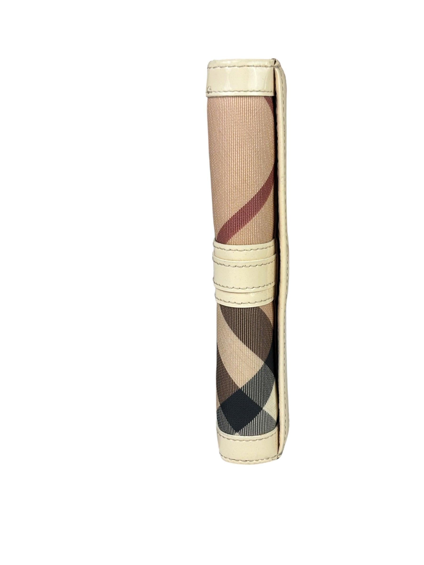 Burberry Cream Nova Check Penrose Continental Long Wallet