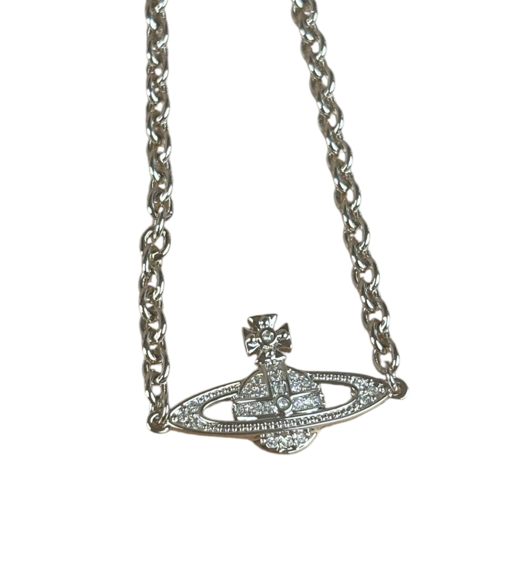 Vivienne Westwood Sliver Toned Bas Relief Bracelet