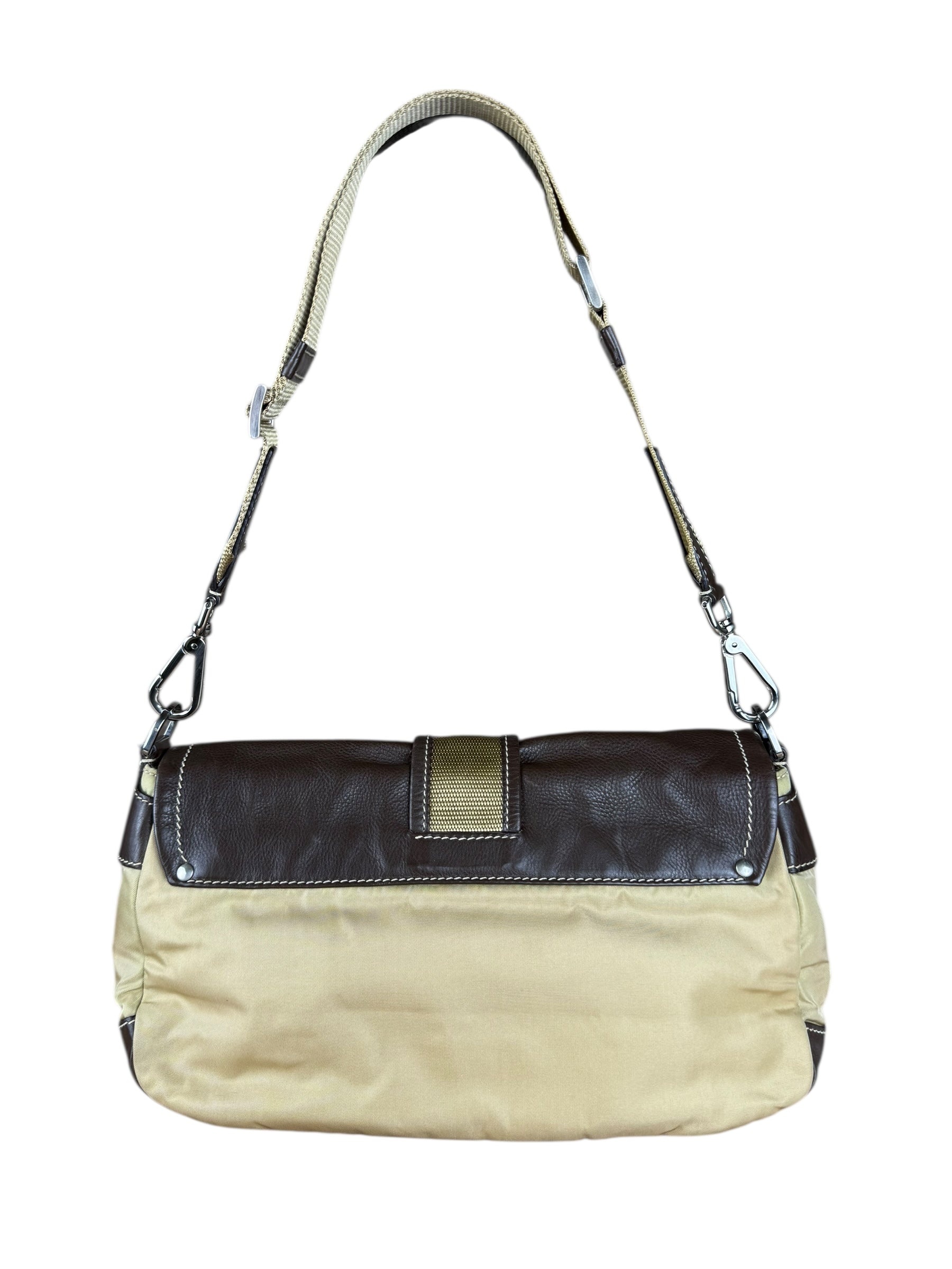 Prada Tessuto Buckle Shoulder Bag