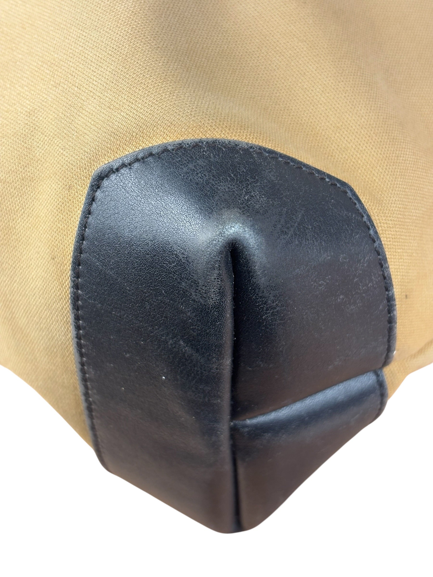 Gucci Vintage Brown Canvas Zip Tote