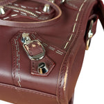 Balenciaga Burgundy Mini City Bag