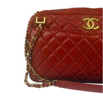 Chanel Red Quilted Leather Camera Bag 2012