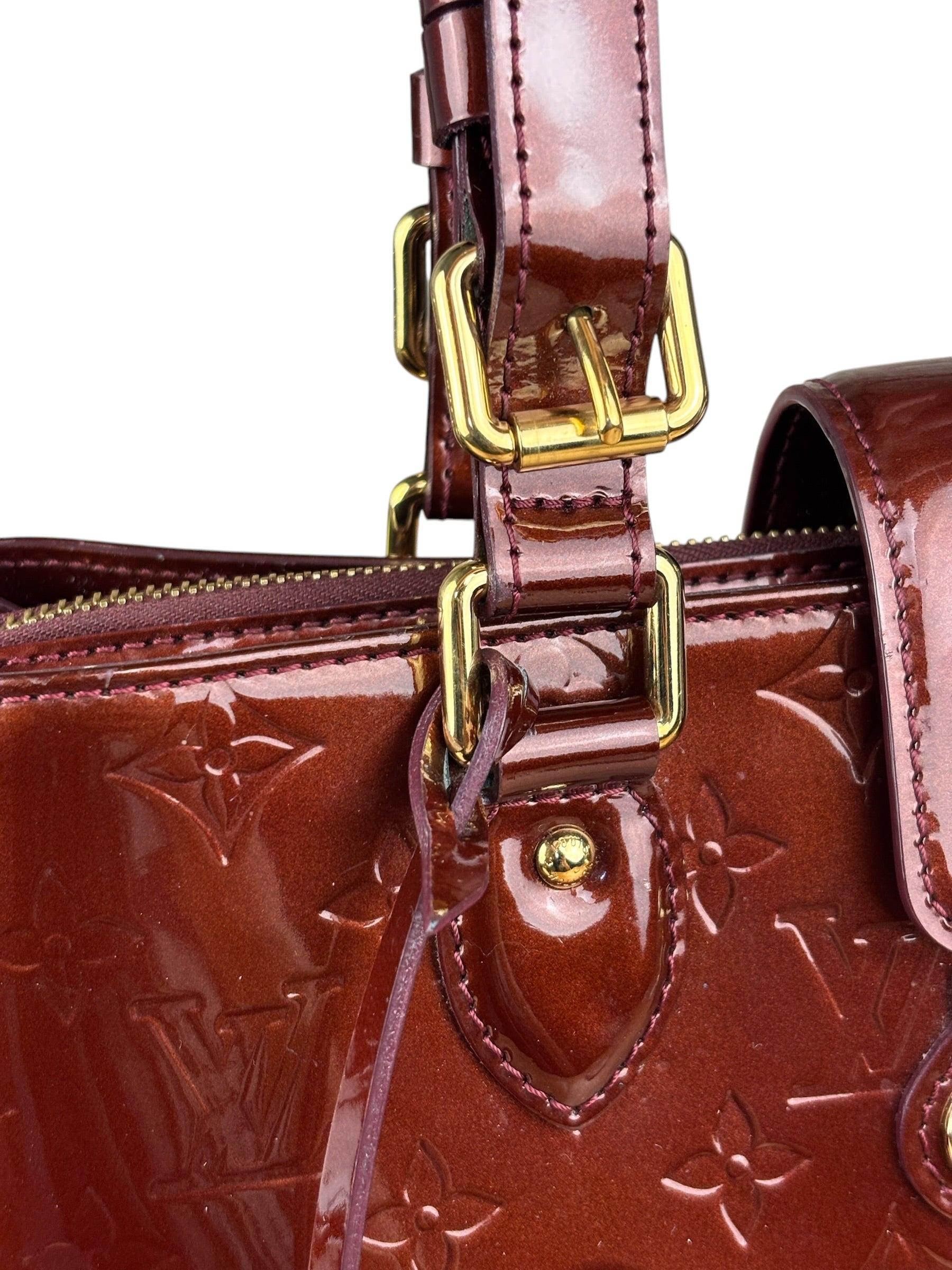 Louis Vuitton Burgundy Monogram Melrose Avenue Vernis  Handbag