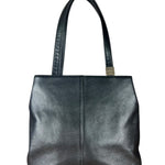 Burberry Black Leather Shoulder Tote