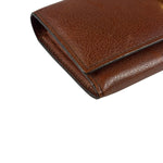 Tom Ford Brown Leather Flap Bi-Fold Wallet