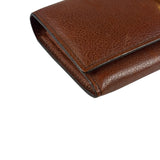 Tom Ford Brown Leather Flap Bi-Fold Wallet