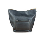 Coach Pebbled Leather Shoulder Bag Black Turn-Lock