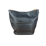 Coach Pebbled Leather Shoulder Bag Black Turn-Lock