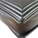 Chanel Navy Lambskin Cube Embossed XL Boy Flap 2013