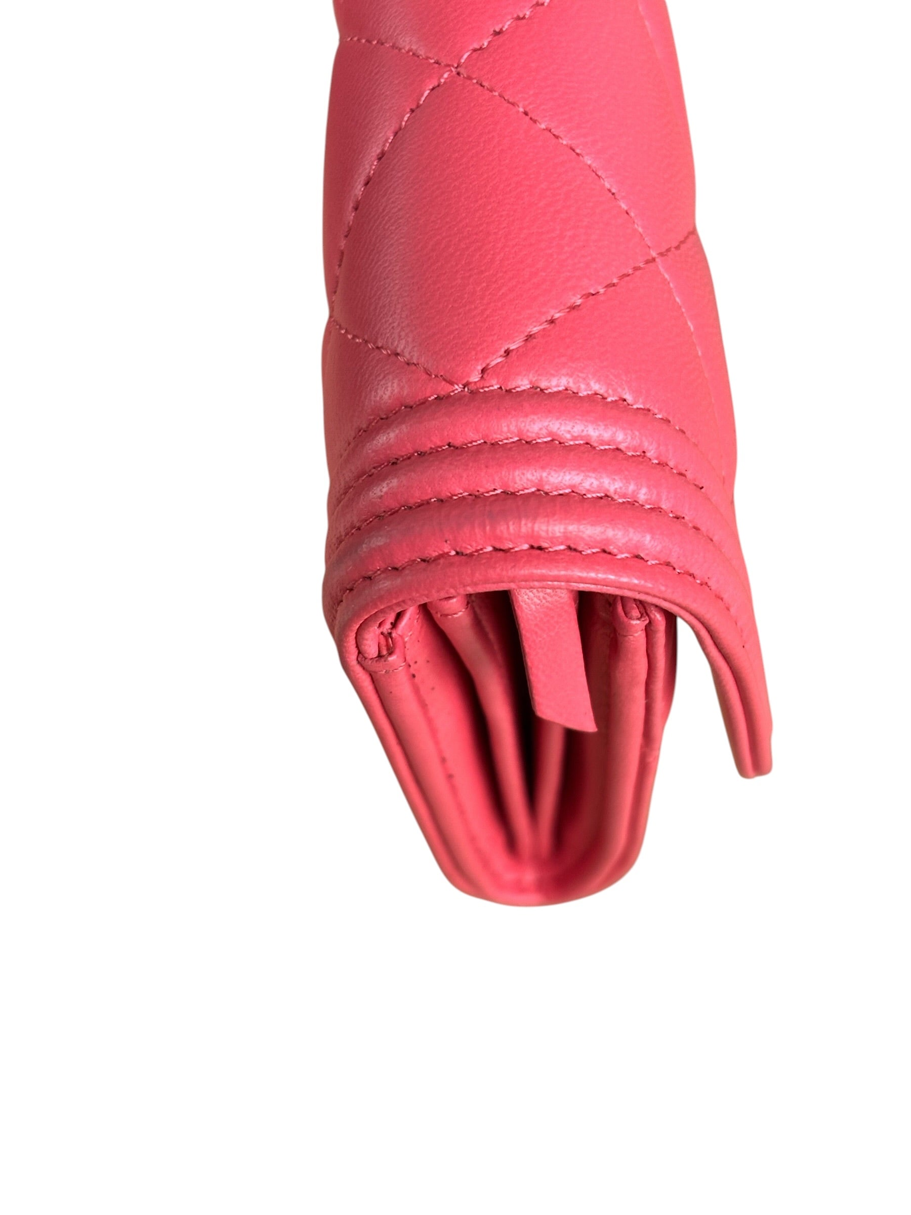 Chanel Pink Quilted Boy Wallet
