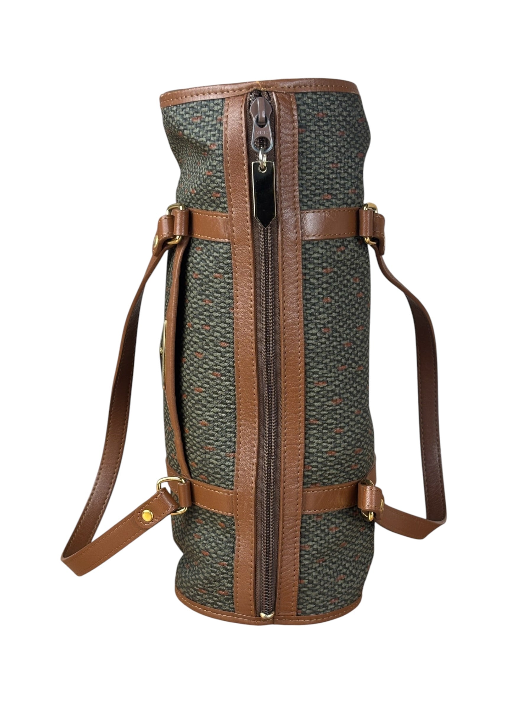 Yves Saint Laurent Vintage Brown Leather Woven Hand Bag
