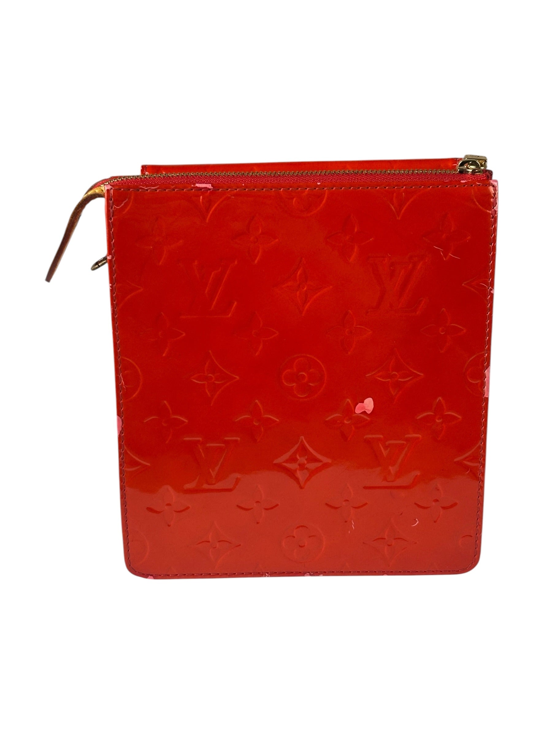 Louis Vuitton Red Vernis Mott Shoulder Bag