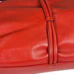 Burberry Red Leather Haymarket Check Shoulder Bag