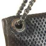 Chanel Black Perforated Leather Up in the Air Flap Bag 2012