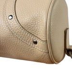 Burberry Cream Calfskin Barrel Shoulder Bag