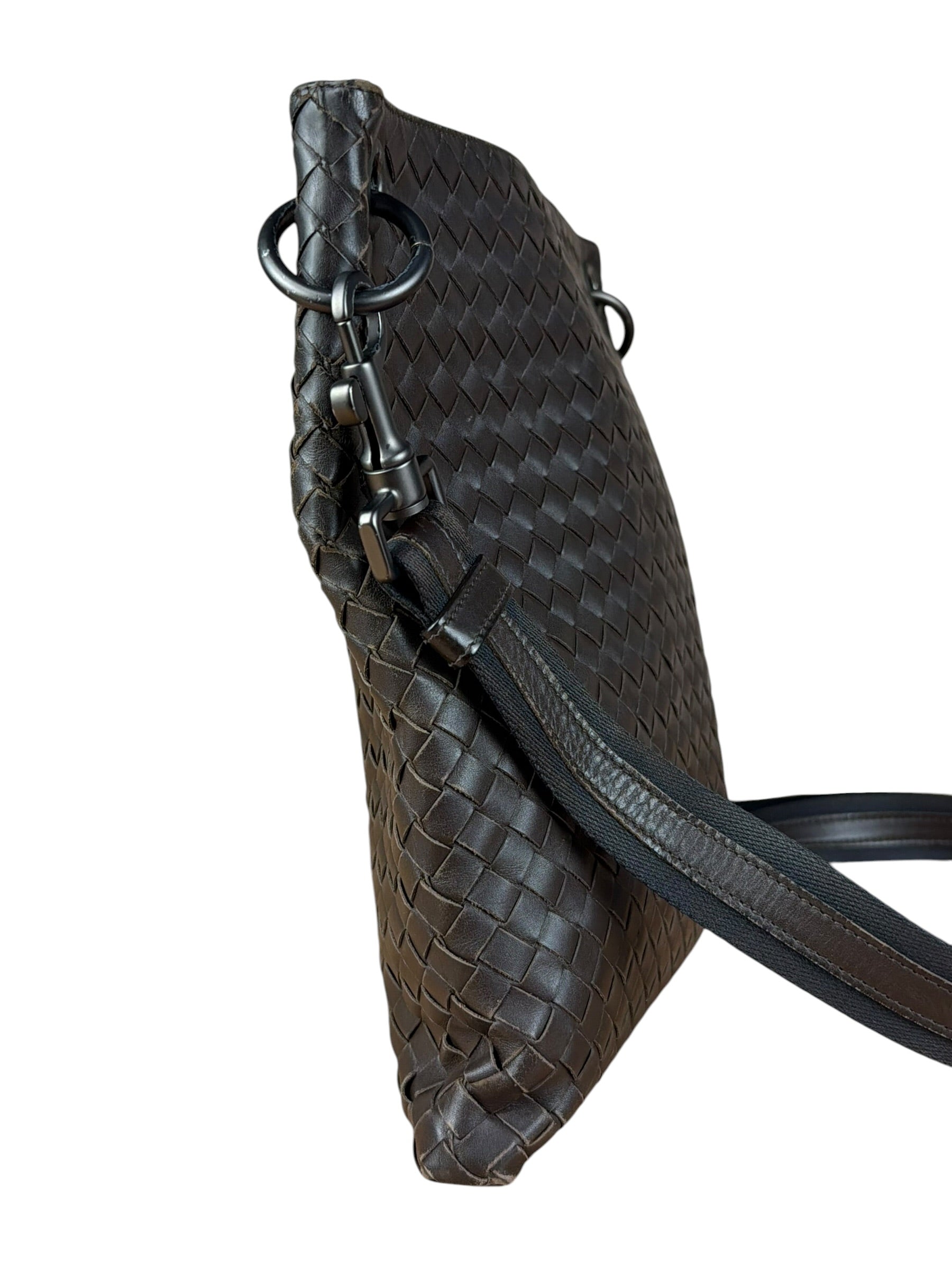 Bottega Veneta Brown Intrecciato Shoulder Bag