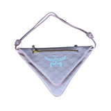 MCM Pink Triangle Logo Fold-Over Shoulder Bag