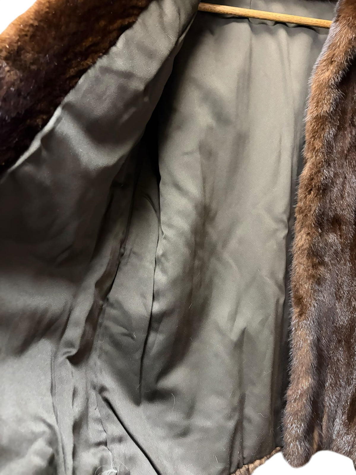 Vintage Dark Brown Mink Fur Coat