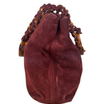 Chanel Bordeaux Suede Tortoise Chain Shoulder Bag '97-'99