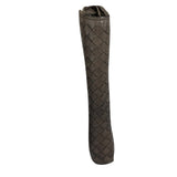 Bottega Veneta Grey Leather Intrecciato Flap Wallet