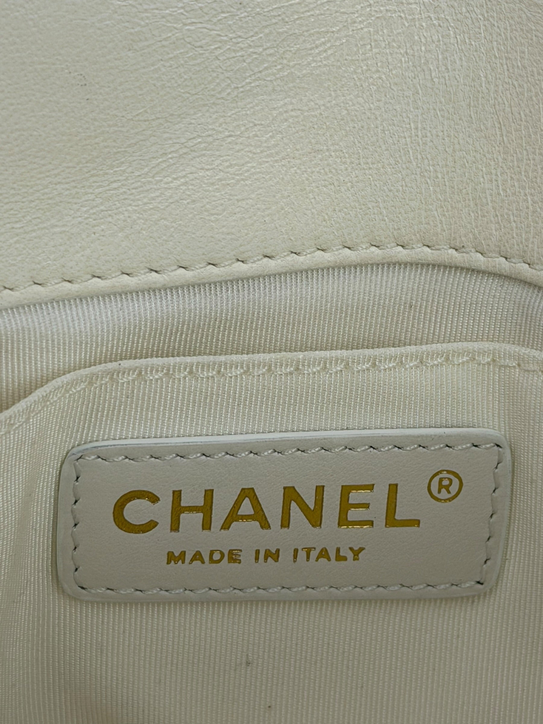 Chanel White Quilted Leather Side-Packs Dual Shoulder Bag 2019