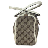 Gucci Bicolor Leather Trim Canvas GG Monogram Shoulder Bag
