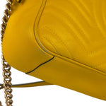 Gucci Bright Yellow GG Marmont Matelasse Shoulder Camera Bag