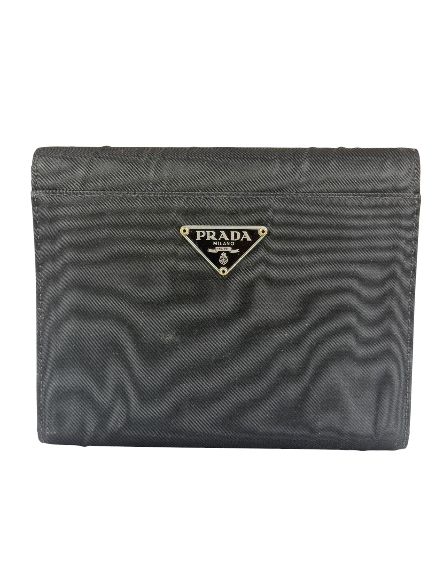 Prada Vintage Nero Tessuto Sport Wallet