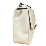 Chanel Classique White Quilted Leather Flap Bag 2001