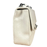 Chanel Classique White Quilted Leather Flap Bag 2001