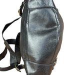 Balenciga Black Leather Classic Traveler Backpack