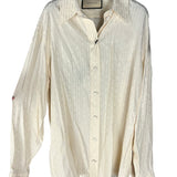 Gucci Ivory Silk Horsebit Button Down Top