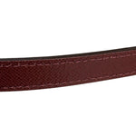 Burberry Burgundy Leather Trim House Check Shoulder Bag